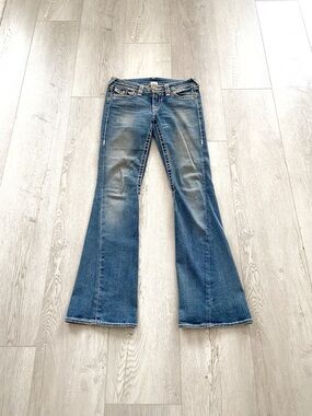 True Religion | Women’s low rise Blue Flared Jeans